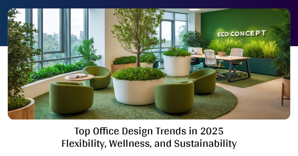 Top Office Design Trends in 2025 Flexibility, Wellness, and Sustainability